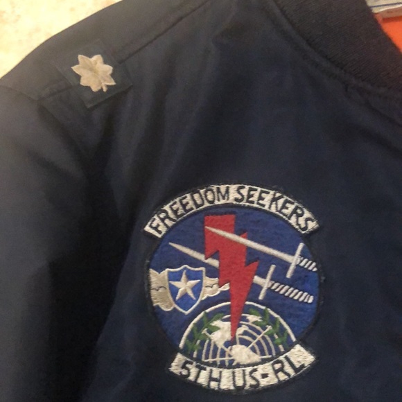 Polo - Ralph Lauren Flight Bomber Jacket. R. Lauren name tag and stripped stars - Picture 4 of 10